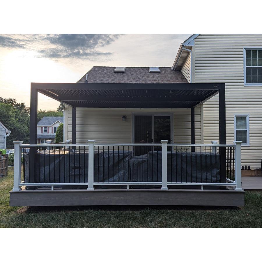 PURPLE LEAF Athena Louvered Pergola Outdoor Aluminum Pergola with Adjustable Roof for Deck Backyard Garden Hardtop Gazebo - Image 100