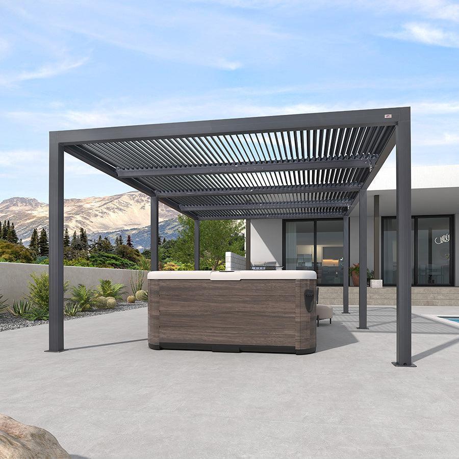 PURPLE LEAF Athena Louvered Pergola Outdoor Aluminum Pergola with Adjustable Roof for Deck Backyard Garden Hardtop Gazebo - Image 133
