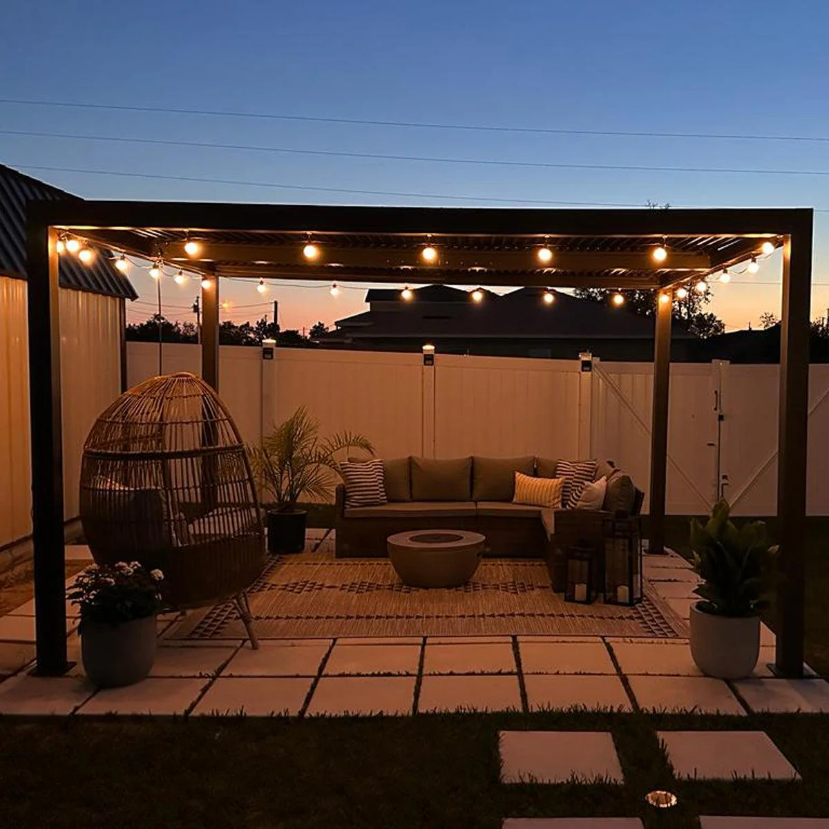 PURPLE LEAF Athena Louvered Pergola Outdoor Aluminum Pergola with Adjustable Roof for Deck Backyard Garden Hardtop Gazebo - Image 28
