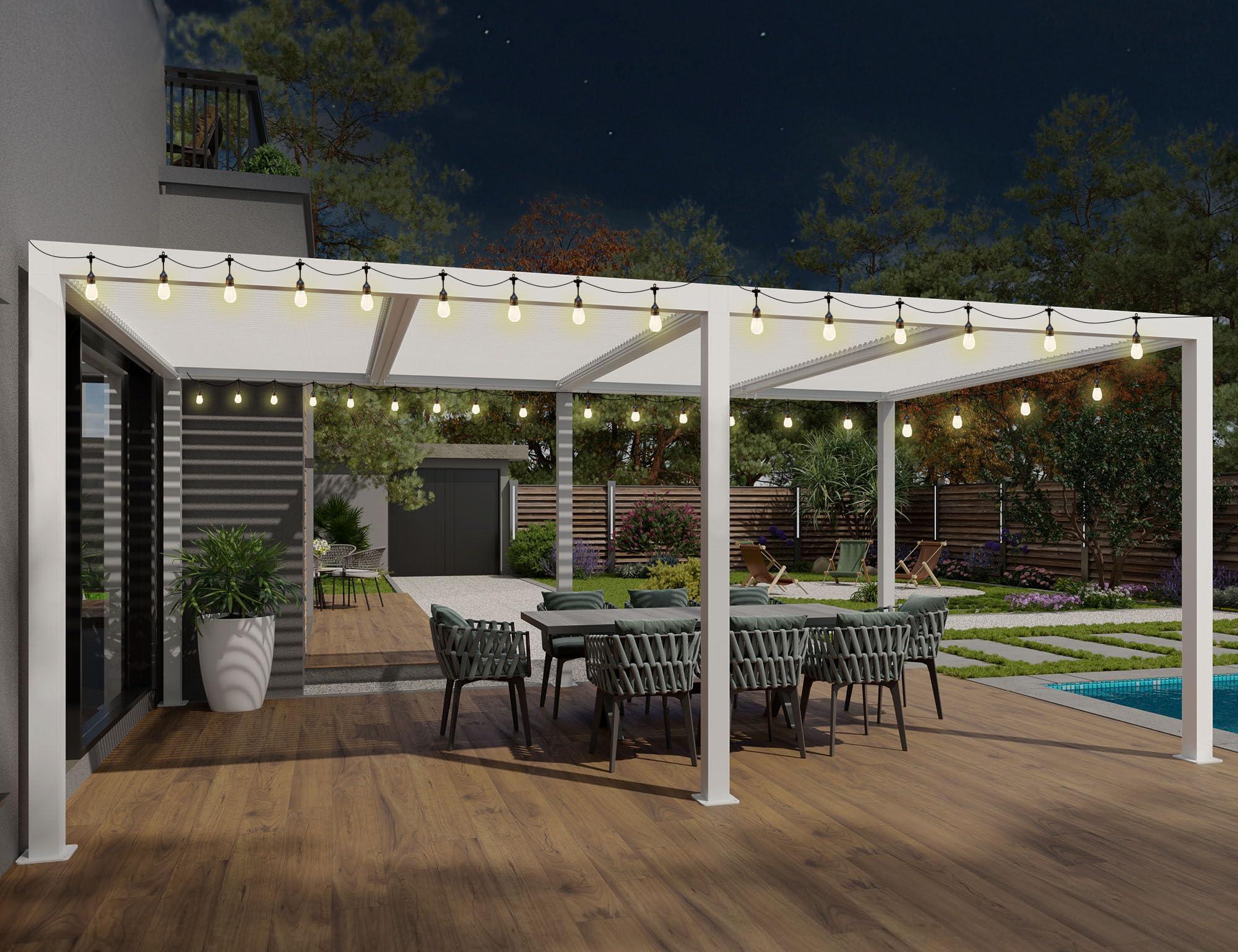 PURPLE LEAF Athena Louvered Pergola Outdoor Aluminum Pergola with Adjustable Roof for Deck Backyard Garden Hardtop Gazebo - Image 42