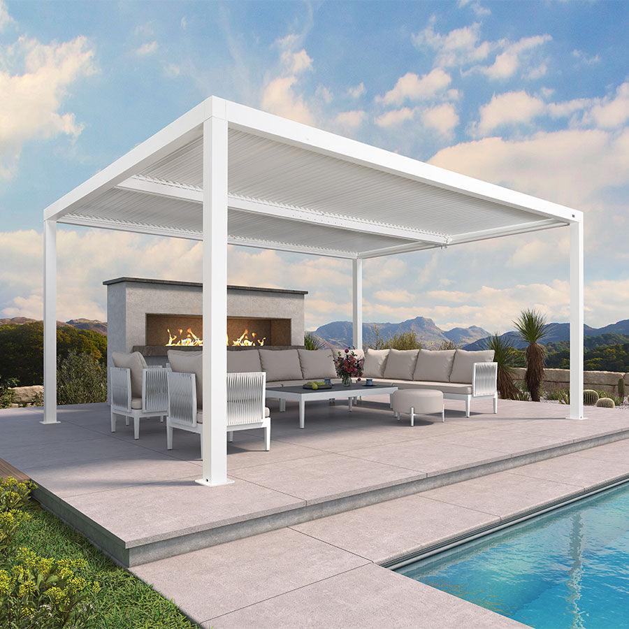 PURPLE LEAF Athena Louvered Pergola Outdoor Aluminum Pergola with Adjustable Roof for Deck Backyard Garden Hardtop Gazebo - Image 73