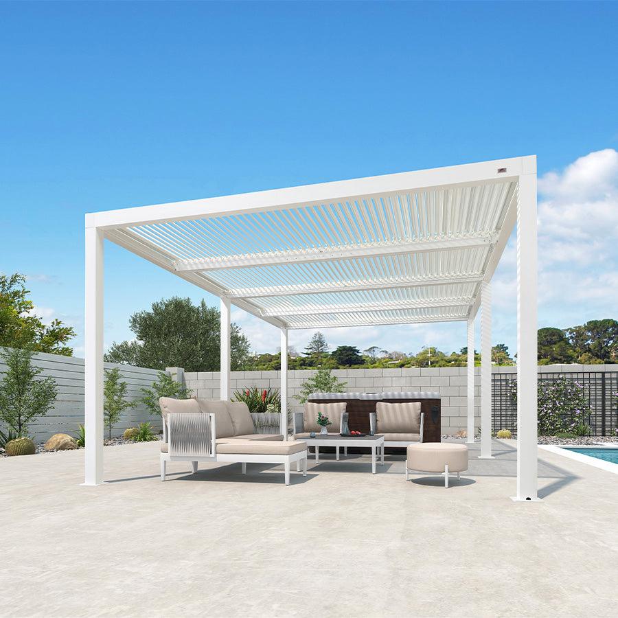PURPLE LEAF Athena Louvered Pergola Outdoor Aluminum Pergola with Adjustable Roof for Deck Backyard Garden Hardtop Gazebo - Image 75