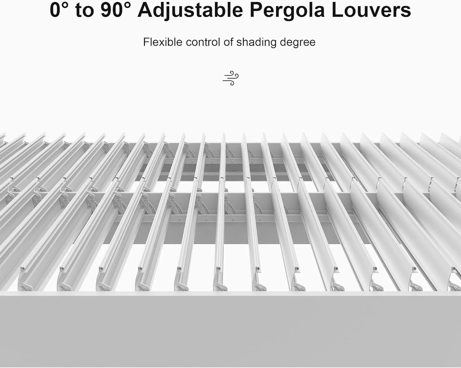 PURPLE LEAF Athena Louvered Pergola Outdoor Aluminum Pergola with Adjustable Roof for Deck Backyard Garden Hardtop Gazebo - Image 85