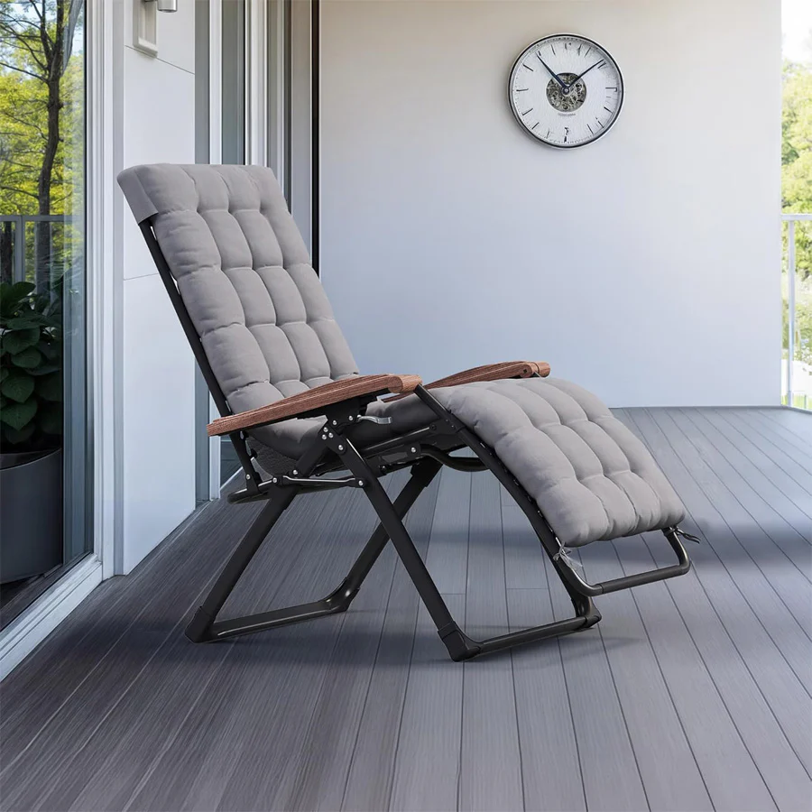 PURPLE LEAF Outdoor Reclining Chair Patio Zero Gravity Chaise Lounge Folding Chair with Removable Cushion Adjustable Headrest for Lawn Camping Beach Pool - Image 51