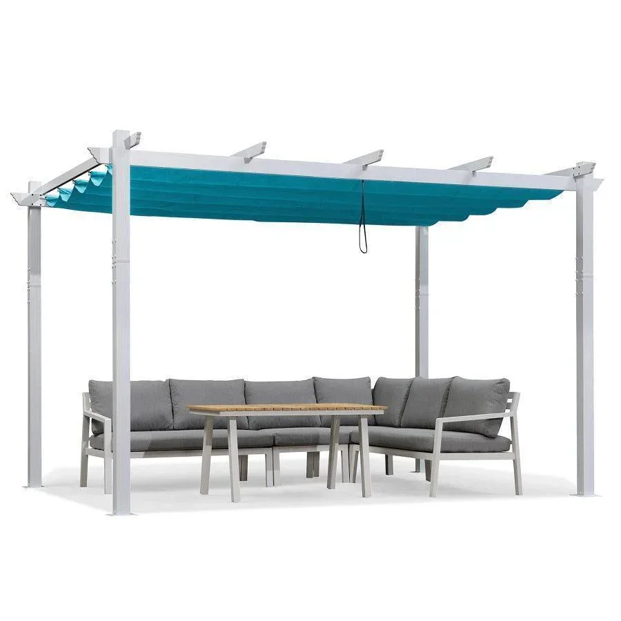 PURPLE LEAF Outdoor Retractable Pergola with Sun Shade Canopy Cover White Patio Metal Shelter for Garden Pavilion Grill Gazebo Grape Trellis Pergola - Image 36