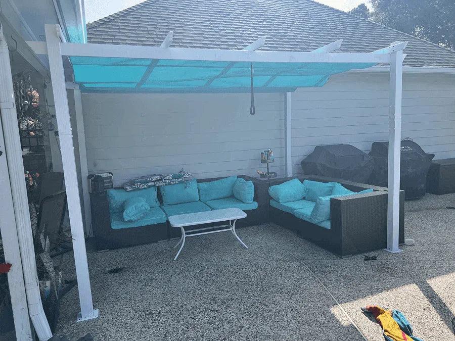 PURPLE LEAF Outdoor Retractable Pergola with Sun Shade Canopy Cover White Patio Metal Shelter for Garden Pavilion Grill Gazebo Grape Trellis Pergola - Image 55