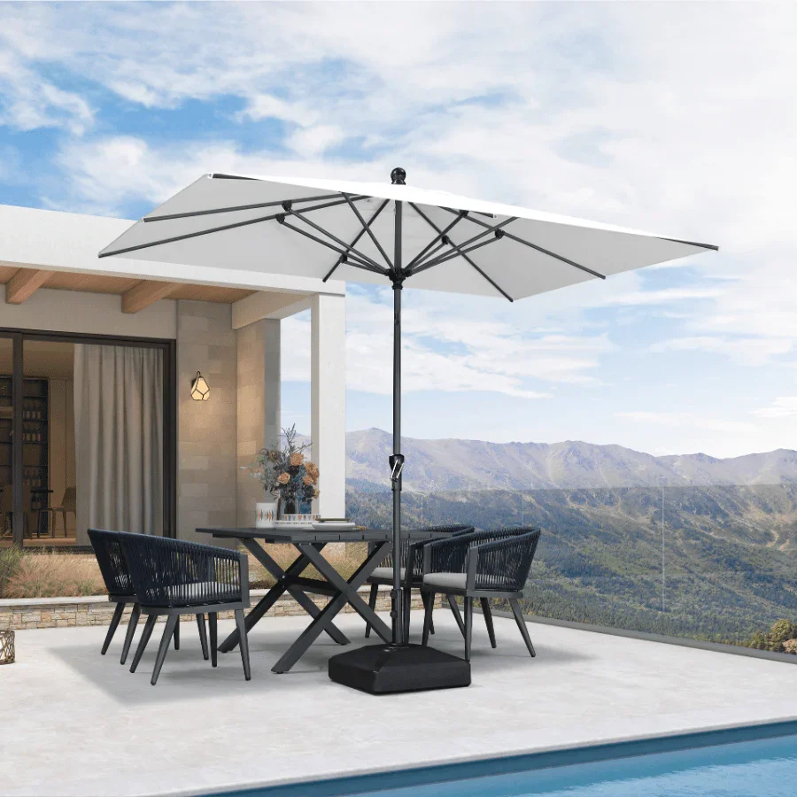 PURPLE LEAF Porch Table Umbrella with Crank and Tilt, Market Patio Umbrella - Image 10