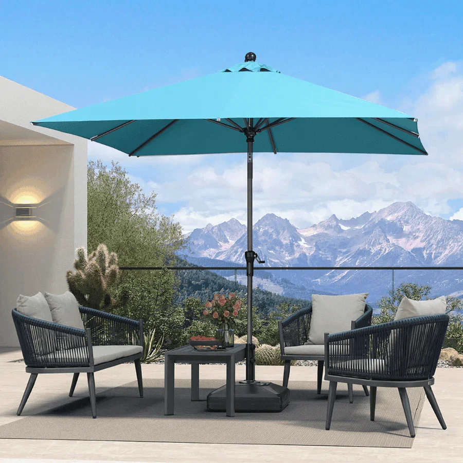 PURPLE LEAF Porch Table Umbrella with Crank and Tilt, Market Patio Umbrella - Image 100