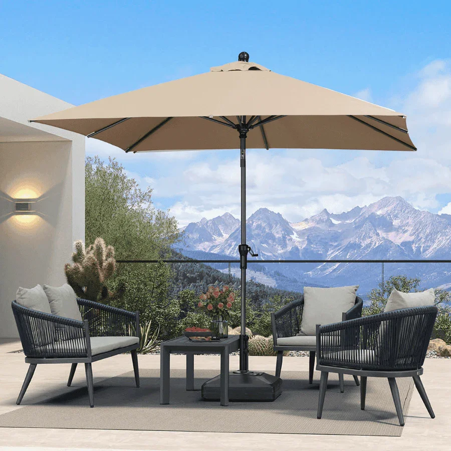 PURPLE LEAF Porch Table Umbrella with Crank and Tilt, Market Patio Umbrella - Image 104