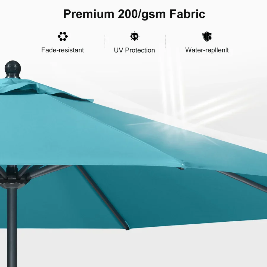 PURPLE LEAF Porch Table Umbrella with Crank and Tilt, Market Patio Umbrella - Image 106