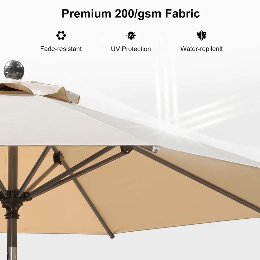 PURPLE LEAF Porch Table Umbrella with Crank and Tilt, Market Patio Umbrella - Image 108