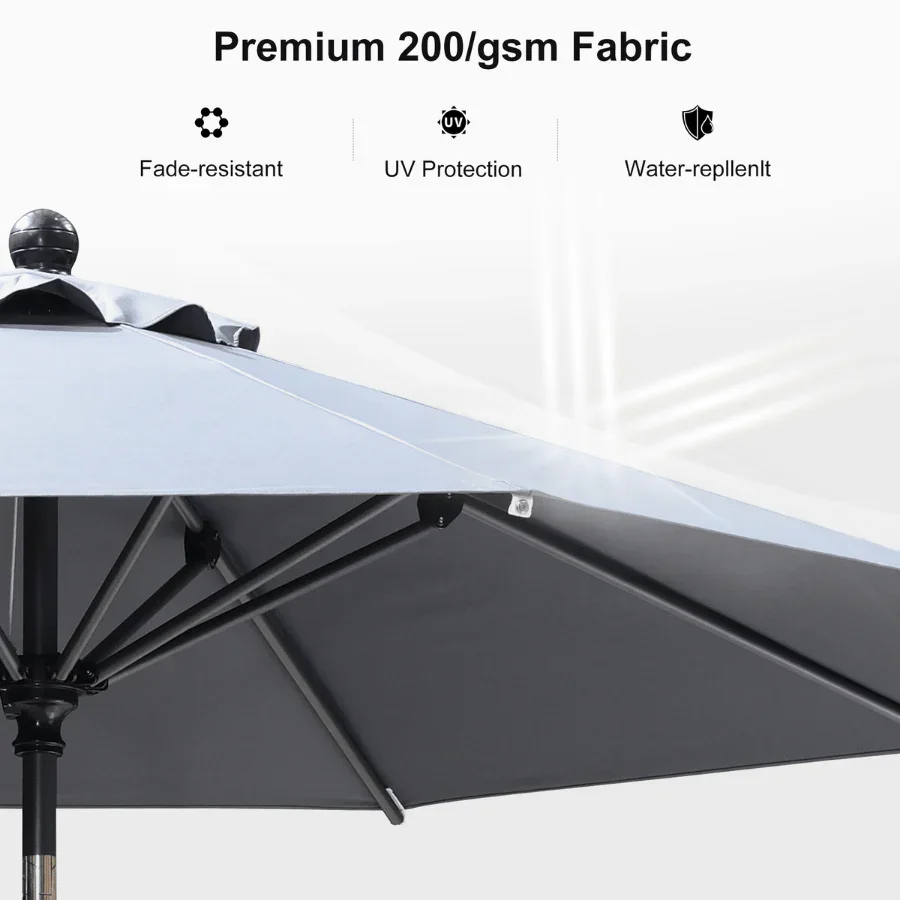 PURPLE LEAF Porch Table Umbrella with Crank and Tilt, Market Patio Umbrella - Image 111