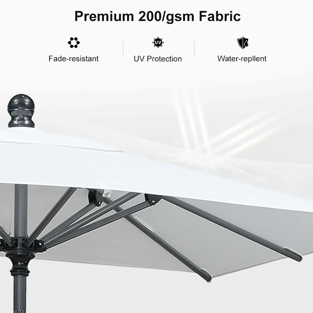 PURPLE LEAF Porch Table Umbrella with Crank and Tilt, Market Patio Umbrella - Image 112