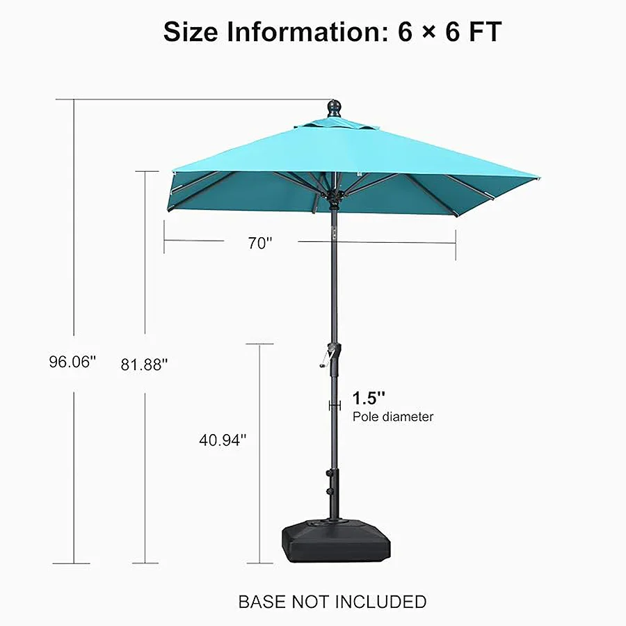 PURPLE LEAF Porch Table Umbrella with Crank and Tilt, Market Patio Umbrella - Image 183