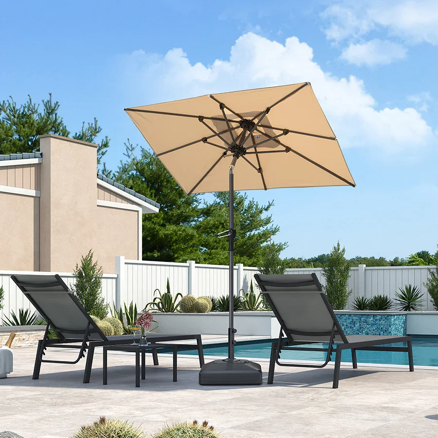 PURPLE LEAF Porch Table Umbrella with Crank and Tilt, Market Patio Umbrella - Image 187