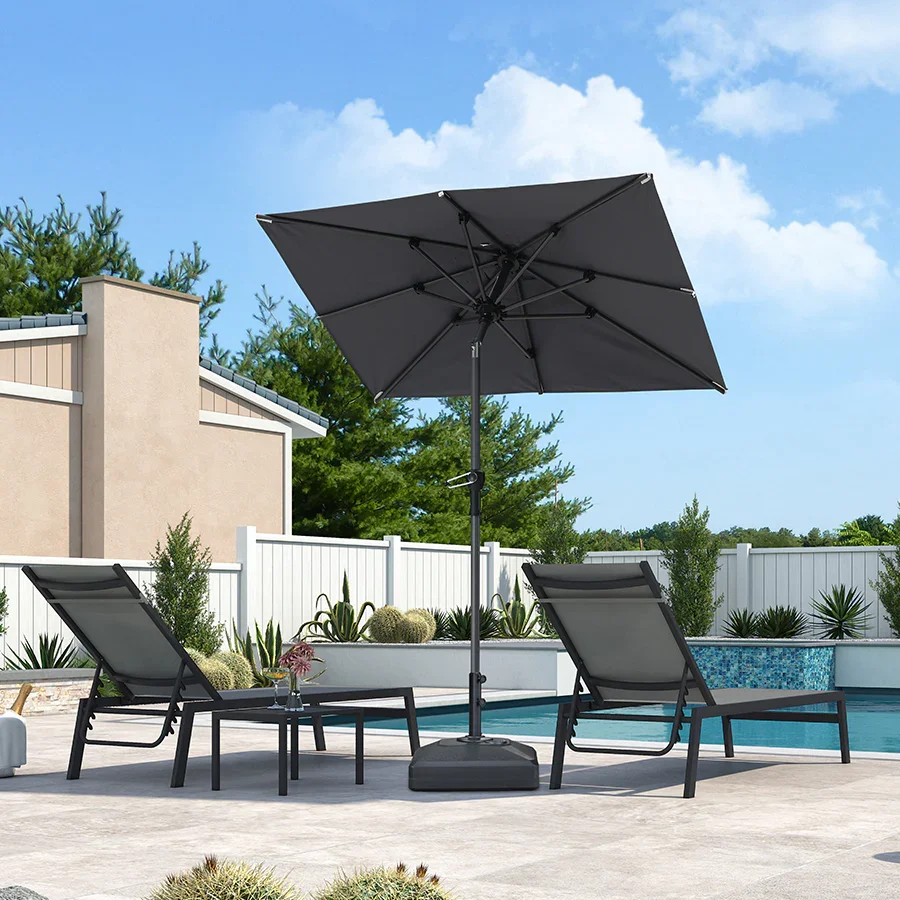 PURPLE LEAF Porch Table Umbrella with Crank and Tilt, Market Patio Umbrella - Image 188