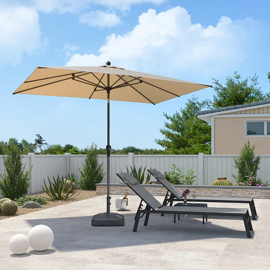 PURPLE LEAF Porch Table Umbrella with Crank and Tilt, Market Patio Umbrella - Image 189
