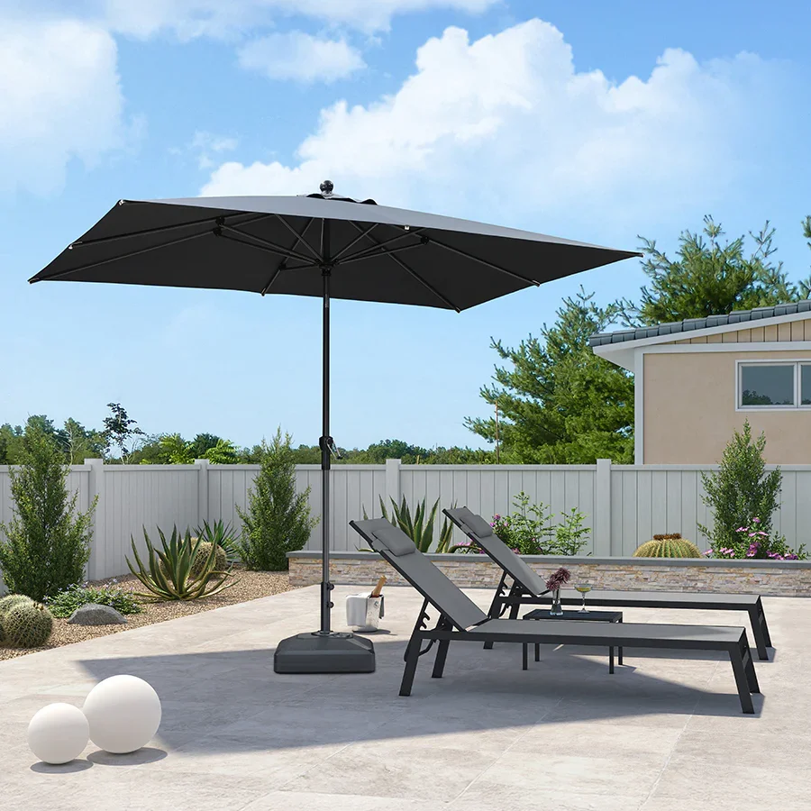 PURPLE LEAF Porch Table Umbrella with Crank and Tilt, Market Patio Umbrella - Image 190