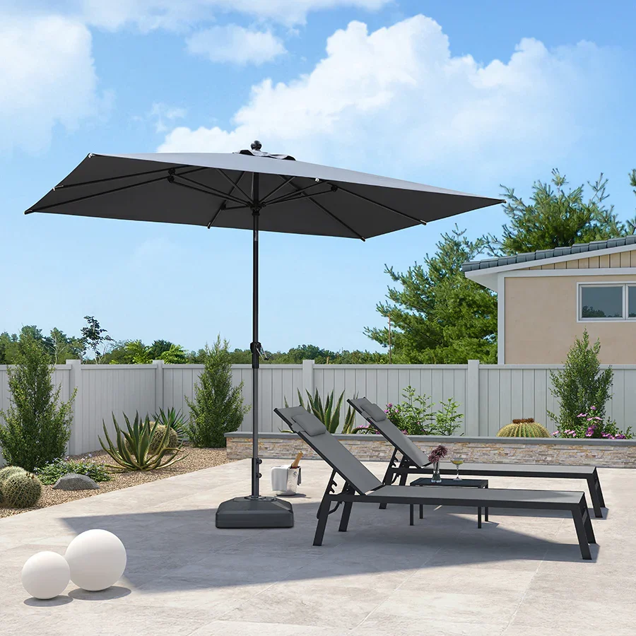 PURPLE LEAF Porch Table Umbrella with Crank and Tilt, Market Patio Umbrella - Image 191