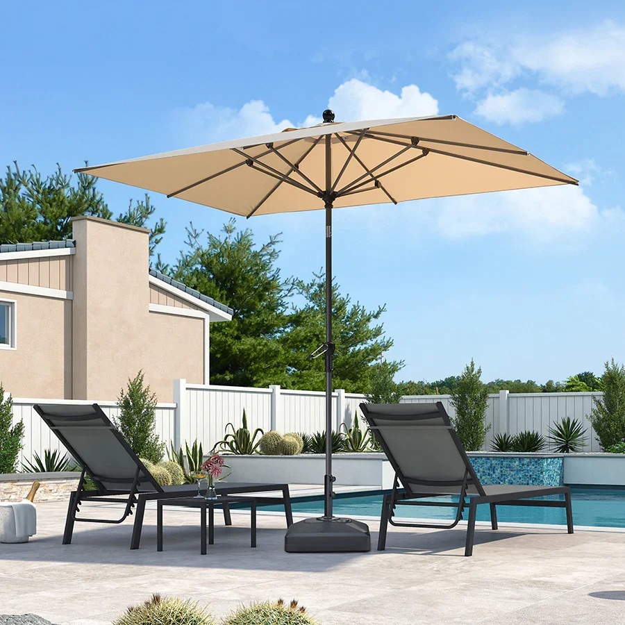 PURPLE LEAF Porch Table Umbrella with Crank and Tilt, Market Patio Umbrella - Image 192