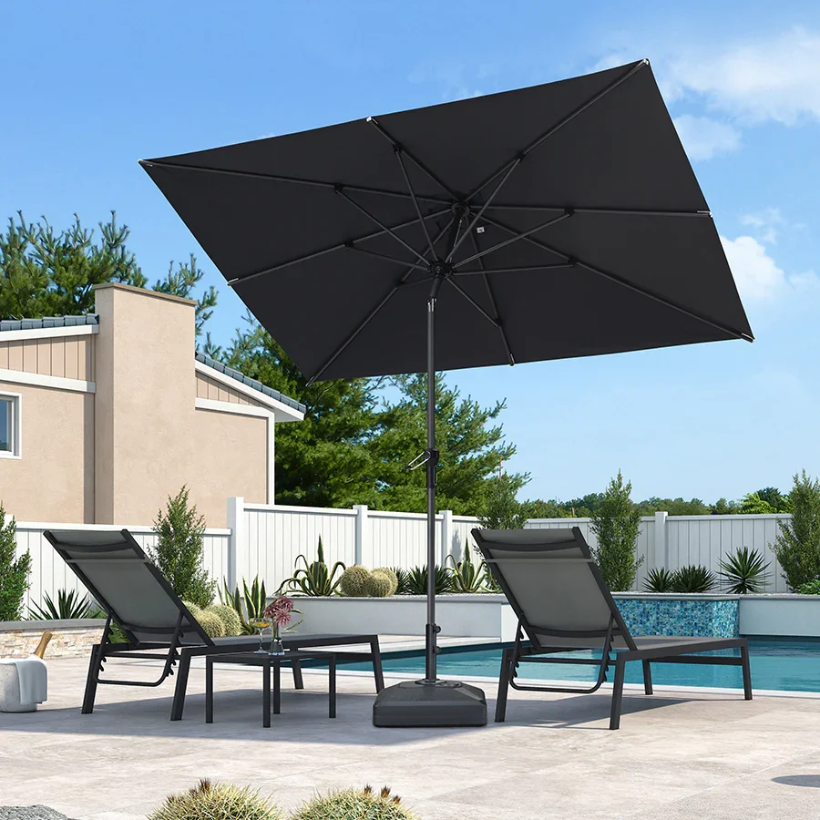 PURPLE LEAF Porch Table Umbrella with Crank and Tilt, Market Patio Umbrella - Image 194