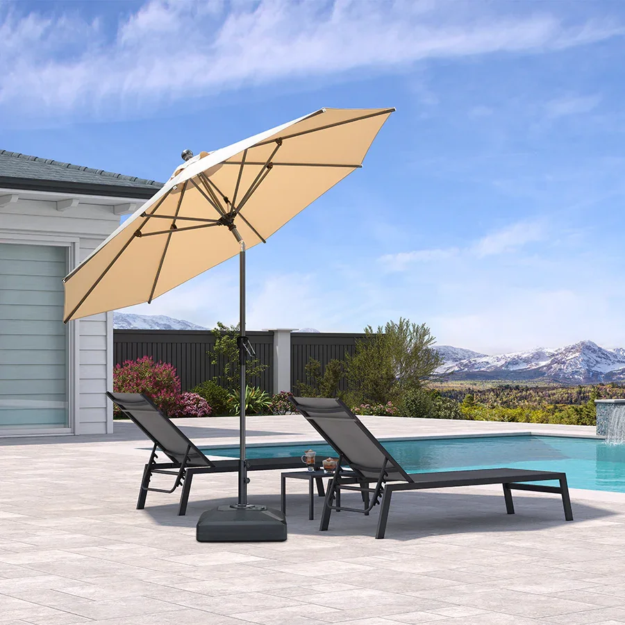 PURPLE LEAF Porch Table Umbrella with Crank and Tilt, Market Patio Umbrella - Image 208