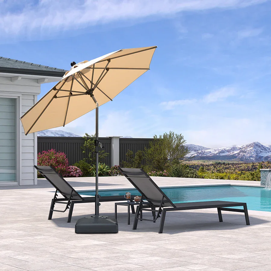PURPLE LEAF Porch Table Umbrella with Crank and Tilt, Market Patio Umbrella - Image 216