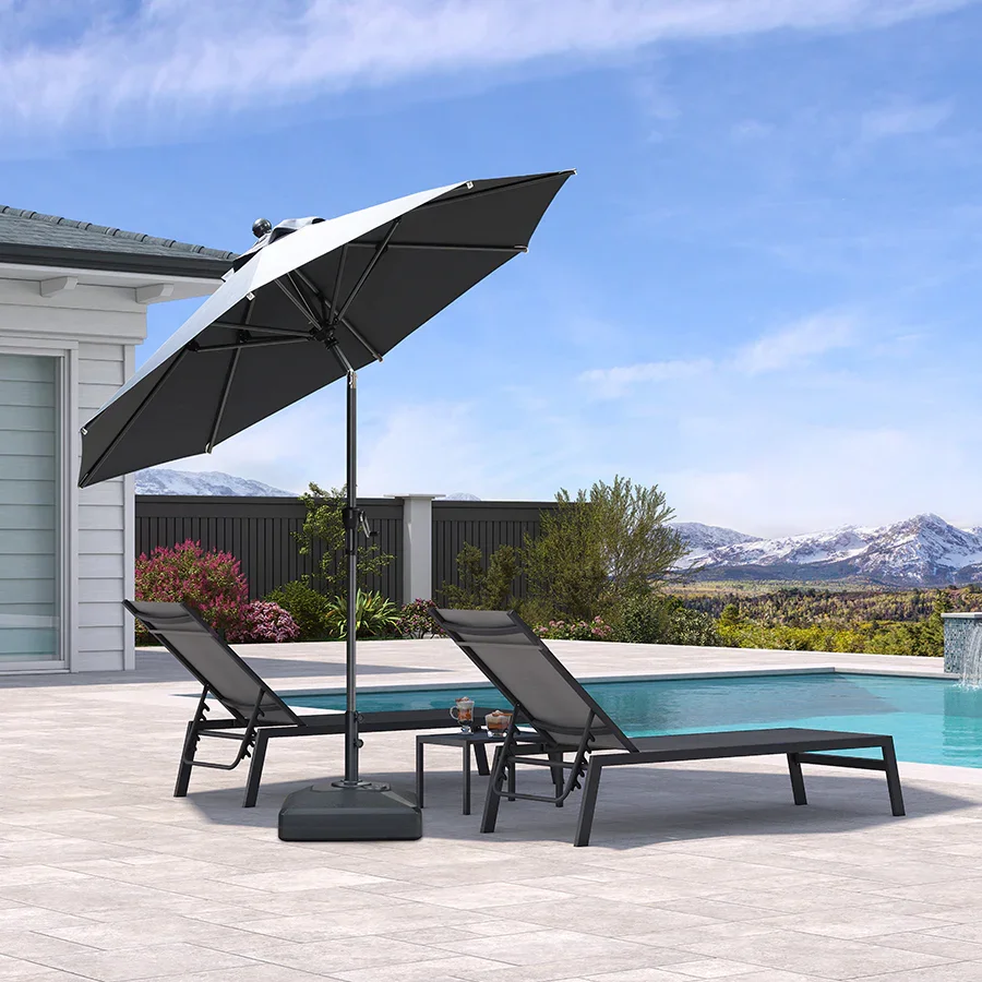 PURPLE LEAF Porch Table Umbrella with Crank and Tilt, Market Patio Umbrella - Image 219