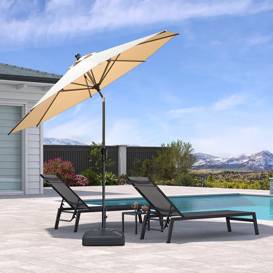 PURPLE LEAF Porch Table Umbrella with Crank and Tilt, Market Patio Umbrella - Image 222
