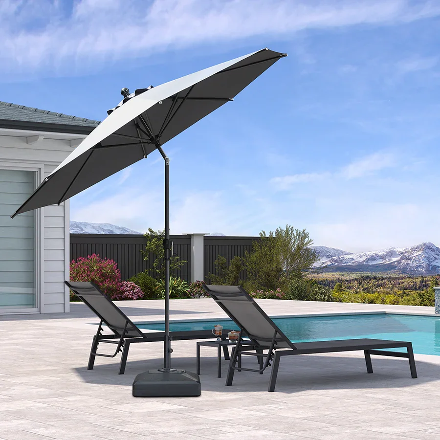 PURPLE LEAF Porch Table Umbrella with Crank and Tilt, Market Patio Umbrella - Image 224