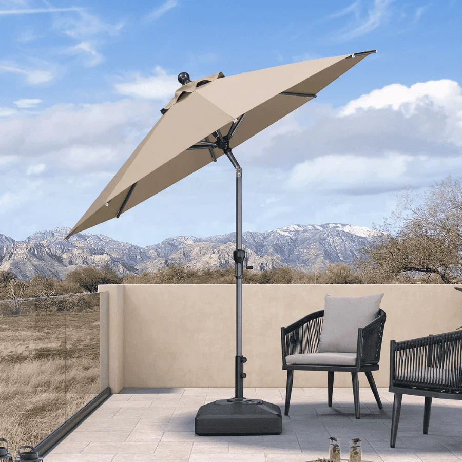 PURPLE LEAF Porch Table Umbrella with Crank and Tilt, Market Patio Umbrella - Image 26