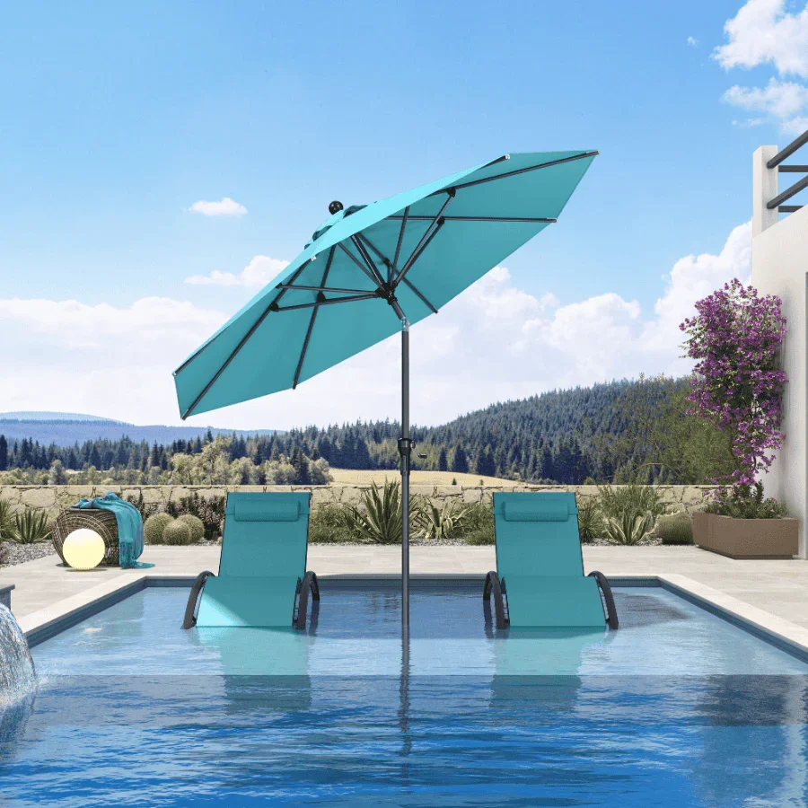 PURPLE LEAF Porch Table Umbrella with Crank and Tilt, Market Patio Umbrella - Image 33