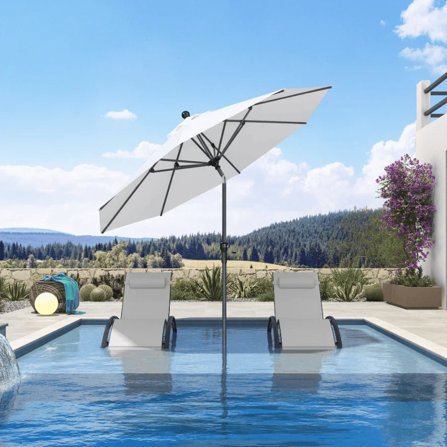PURPLE LEAF Porch Table Umbrella with Crank and Tilt, Market Patio Umbrella - Image 34
