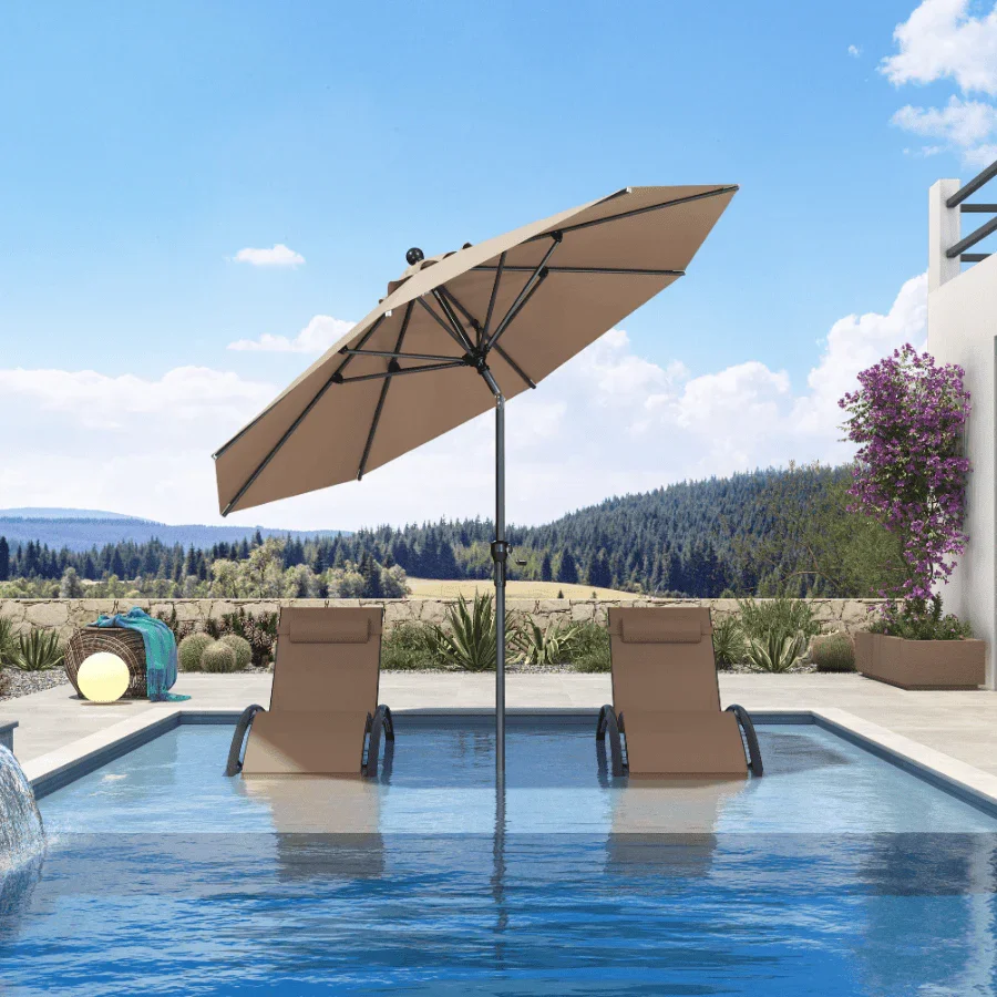 PURPLE LEAF Porch Table Umbrella with Crank and Tilt, Market Patio Umbrella - Image 37