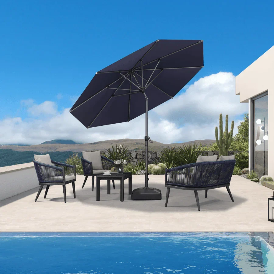 PURPLE LEAF Porch Table Umbrella with Crank and Tilt, Market Patio Umbrella - Image 40