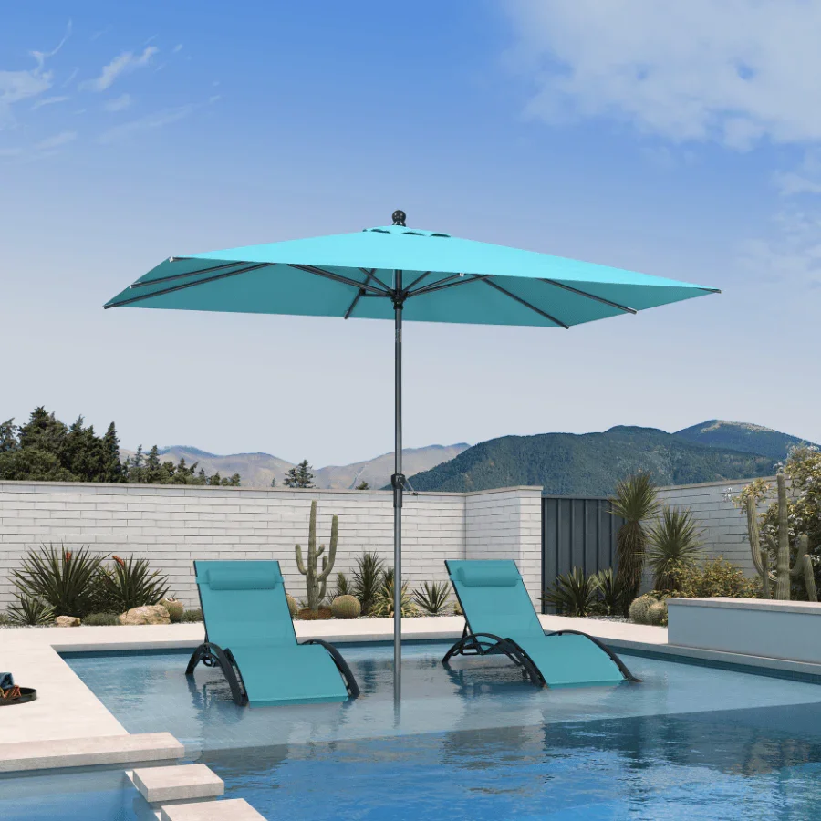 PURPLE LEAF Porch Table Umbrella with Crank and Tilt, Market Patio Umbrella - Image 54