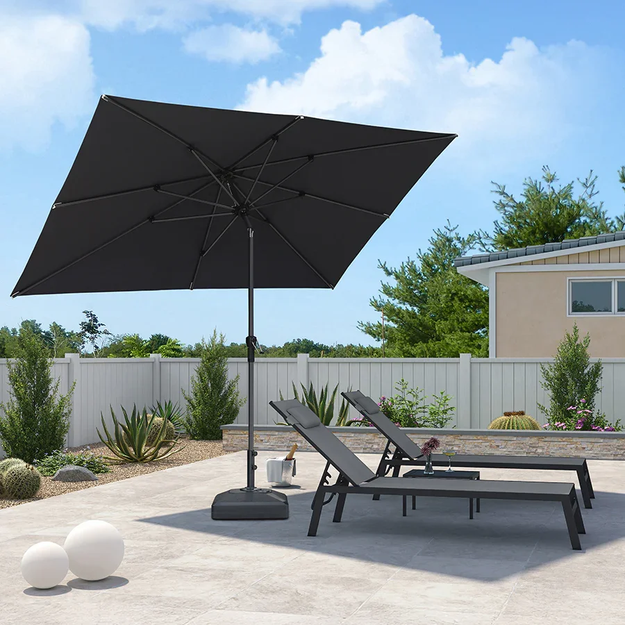 PURPLE LEAF Porch Table Umbrella with Crank and Tilt, Market Patio Umbrella - Image 6