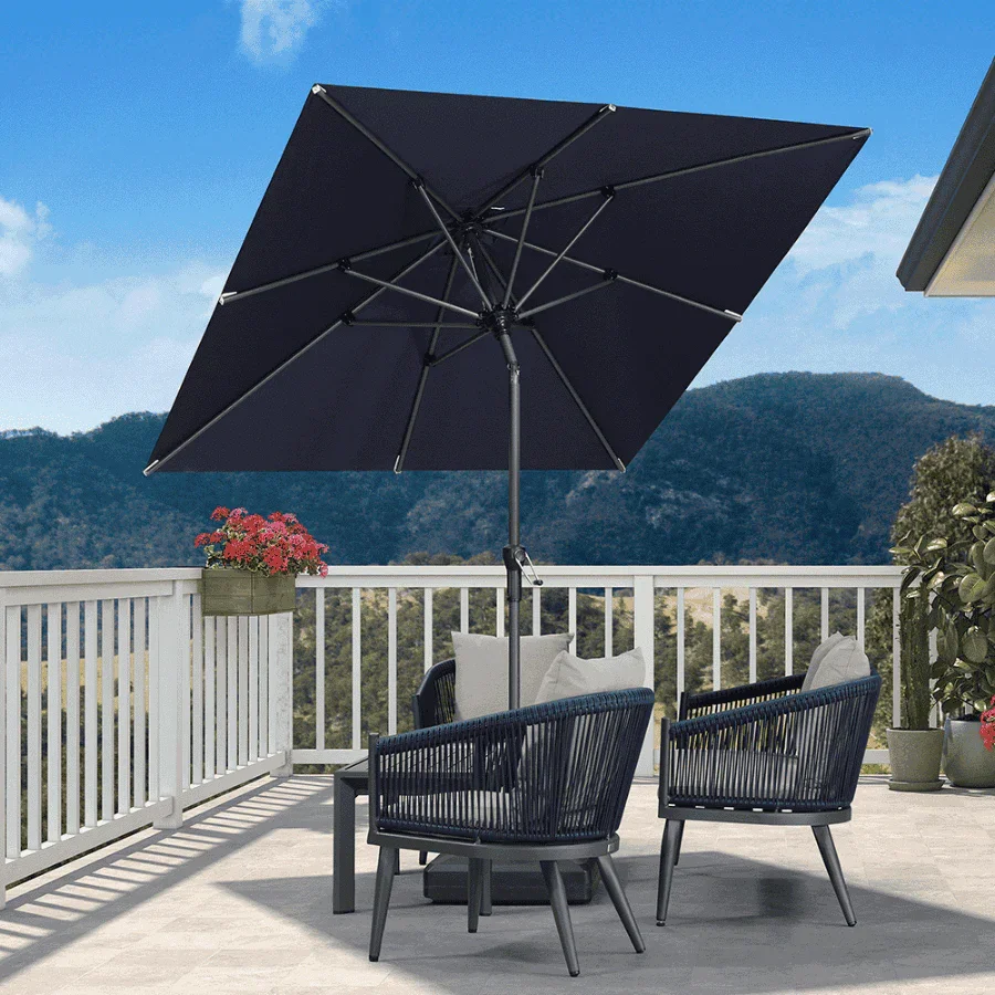 PURPLE LEAF Porch Table Umbrella with Crank and Tilt, Market Patio Umbrella - Image 61