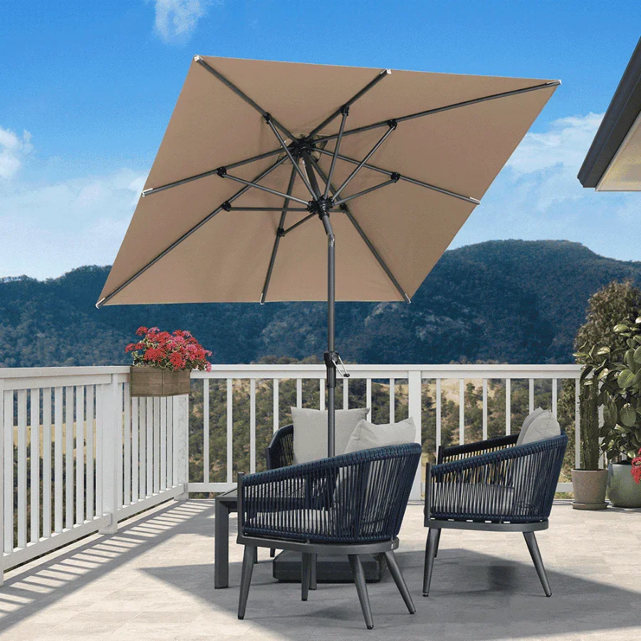 PURPLE LEAF Porch Table Umbrella with Crank and Tilt, Market Patio Umbrella - Image 67