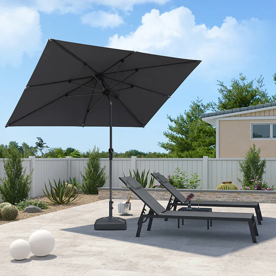 PURPLE LEAF Porch Table Umbrella with Crank and Tilt, Market Patio Umbrella - Image 7