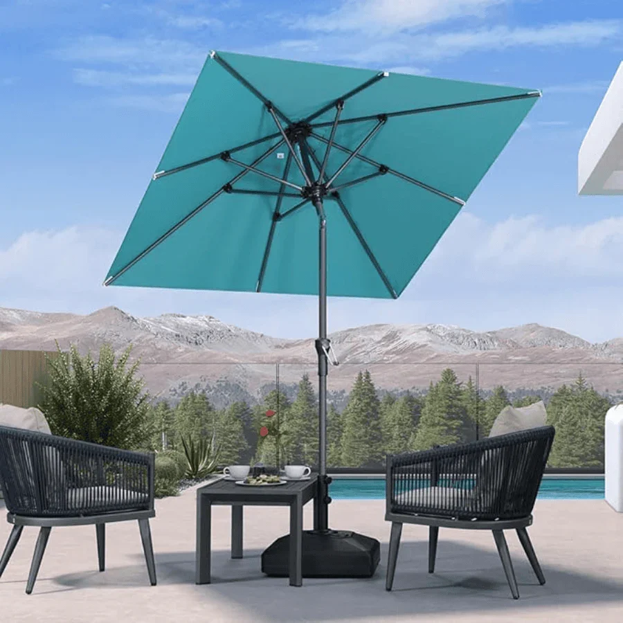 PURPLE LEAF Porch Table Umbrella with Crank and Tilt, Market Patio Umbrella - Image 70