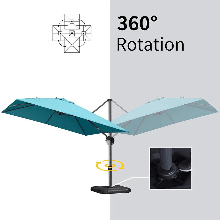 PURPLE LEAF Cantilever Garden Patio Umbrella with Free Umbrella Cover - Image 20