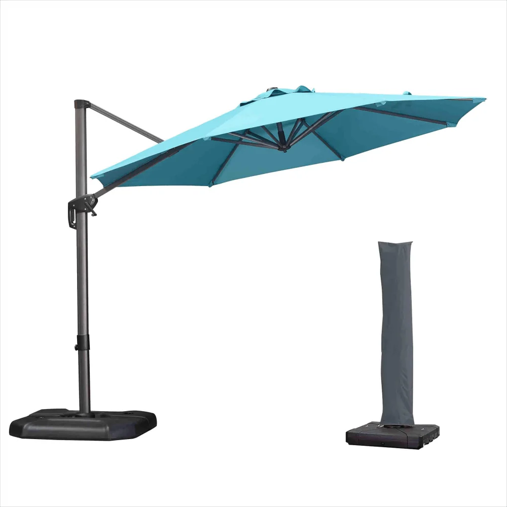 PURPLE LEAF Cantilever Garden Patio Umbrella with Free Umbrella Cover - Image 25