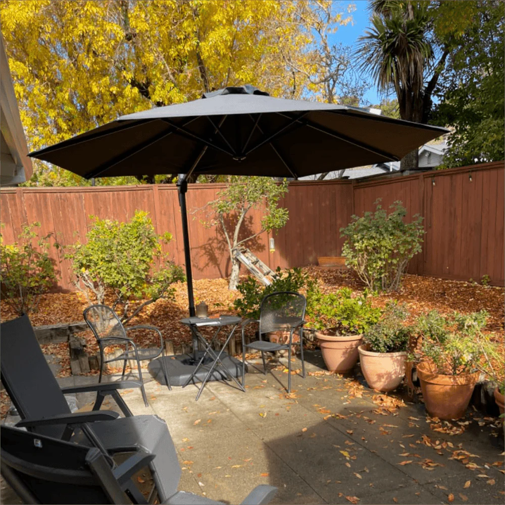 PURPLE LEAF Cantilever Garden Patio Umbrella with Free Umbrella Cover - Image 37