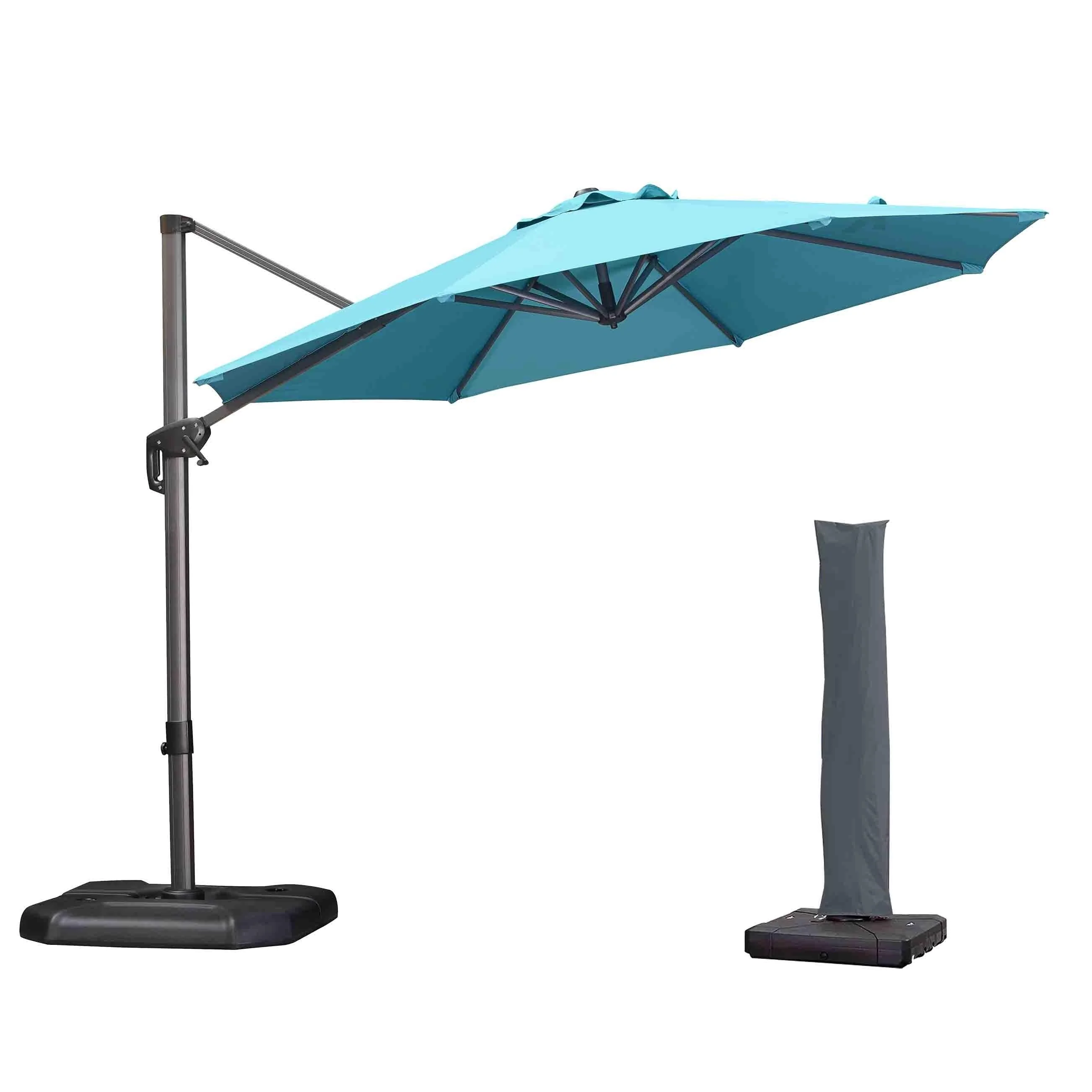 PURPLE LEAF Cantilever Garden Patio Umbrella with Free Umbrella Cover - Image 6