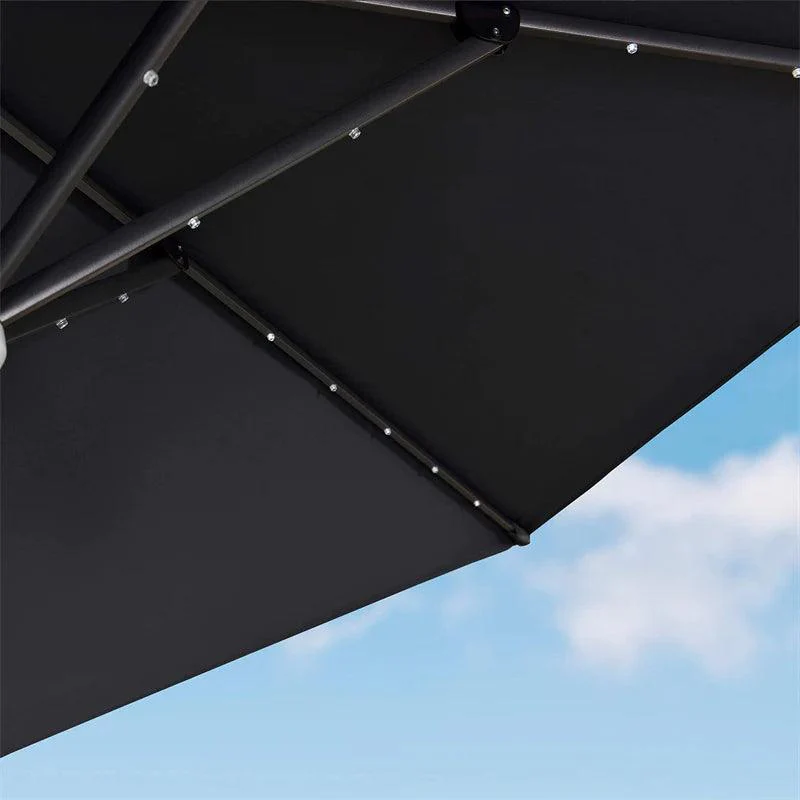 PURPLE LEAF Outdoor Patio Umbrella with Base, Cantilever Umbrellas for Garden, Grey - Image 83