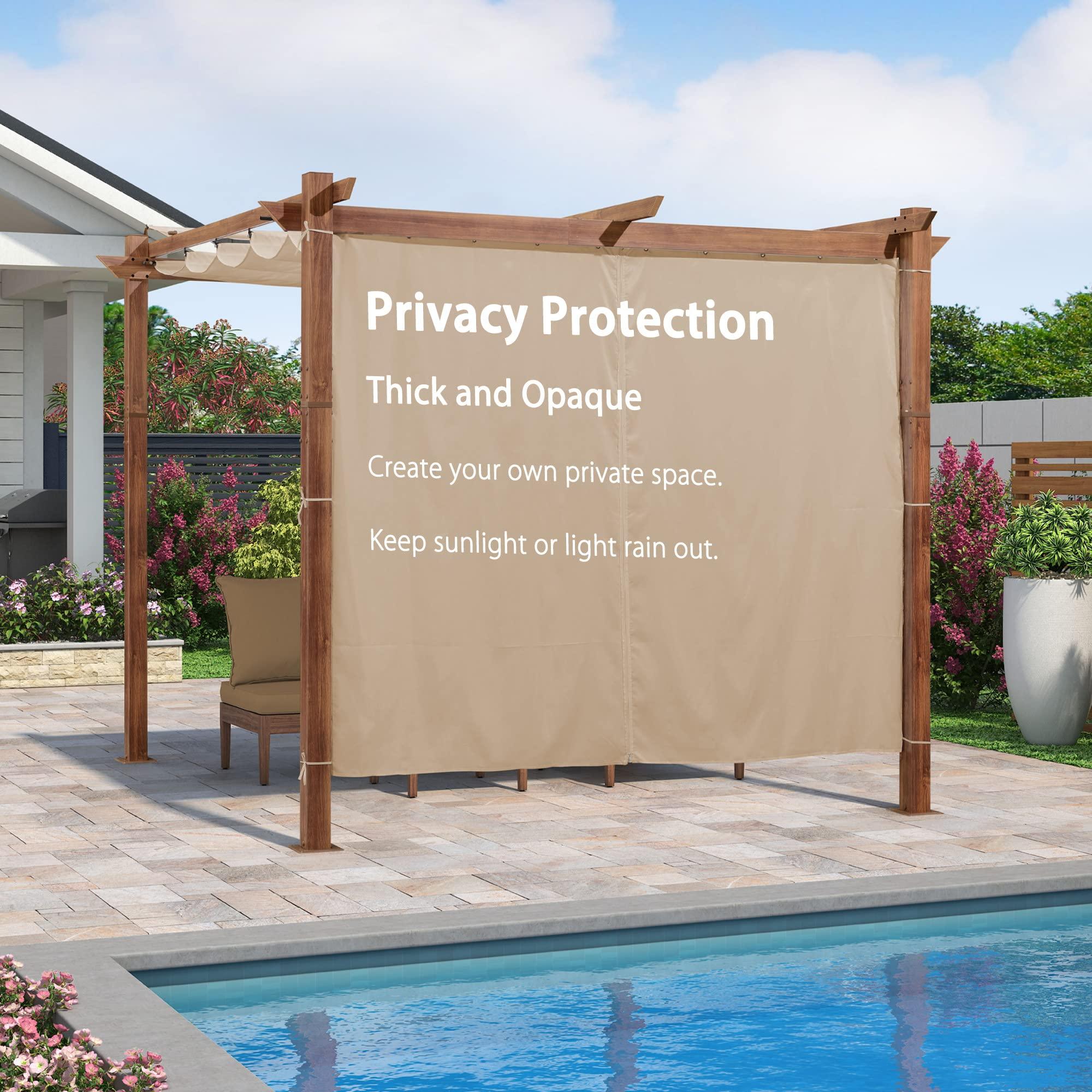 PURPLE LEAF Retractable Outdoor Curtains for Pergola, Gazebo, and More: Enjoy Your Outdoor Space in Comfort - Image 19