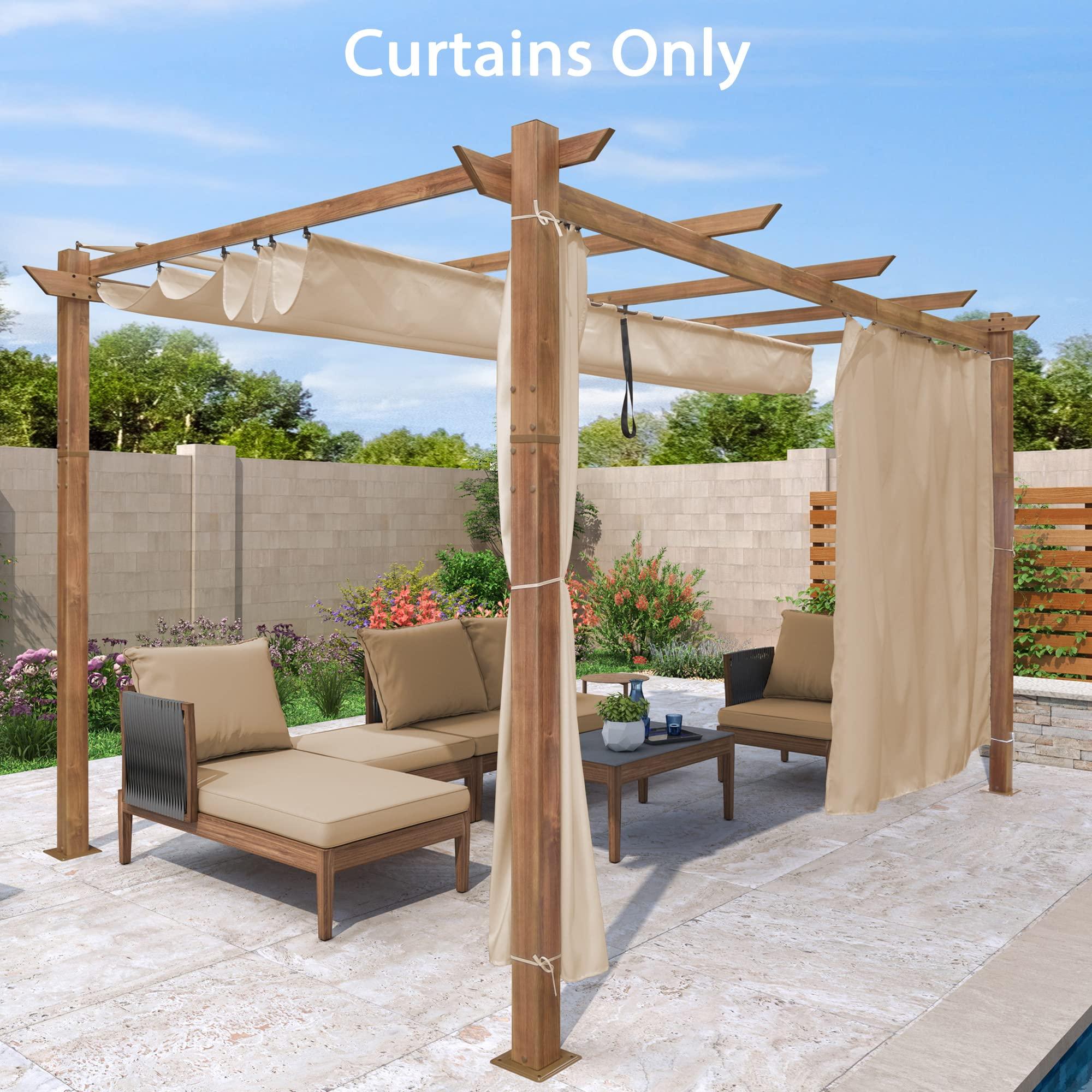 PURPLE LEAF Retractable Outdoor Curtains for Pergola, Gazebo, and More: Enjoy Your Outdoor Space in Comfort - Image 23