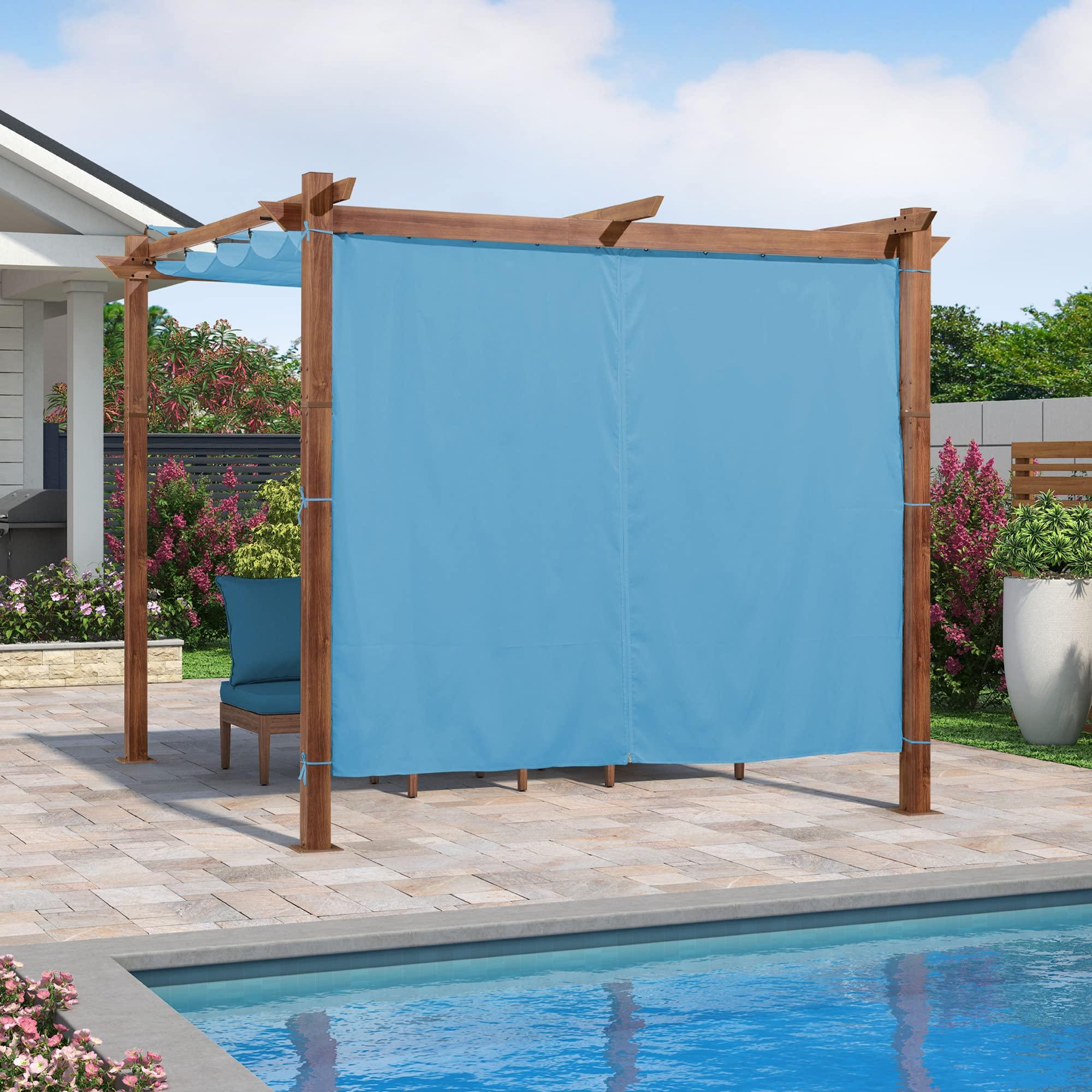 PURPLE LEAF Retractable Outdoor Curtains for Pergola, Gazebo, and More: Enjoy Your Outdoor Space in Comfort - Image 41