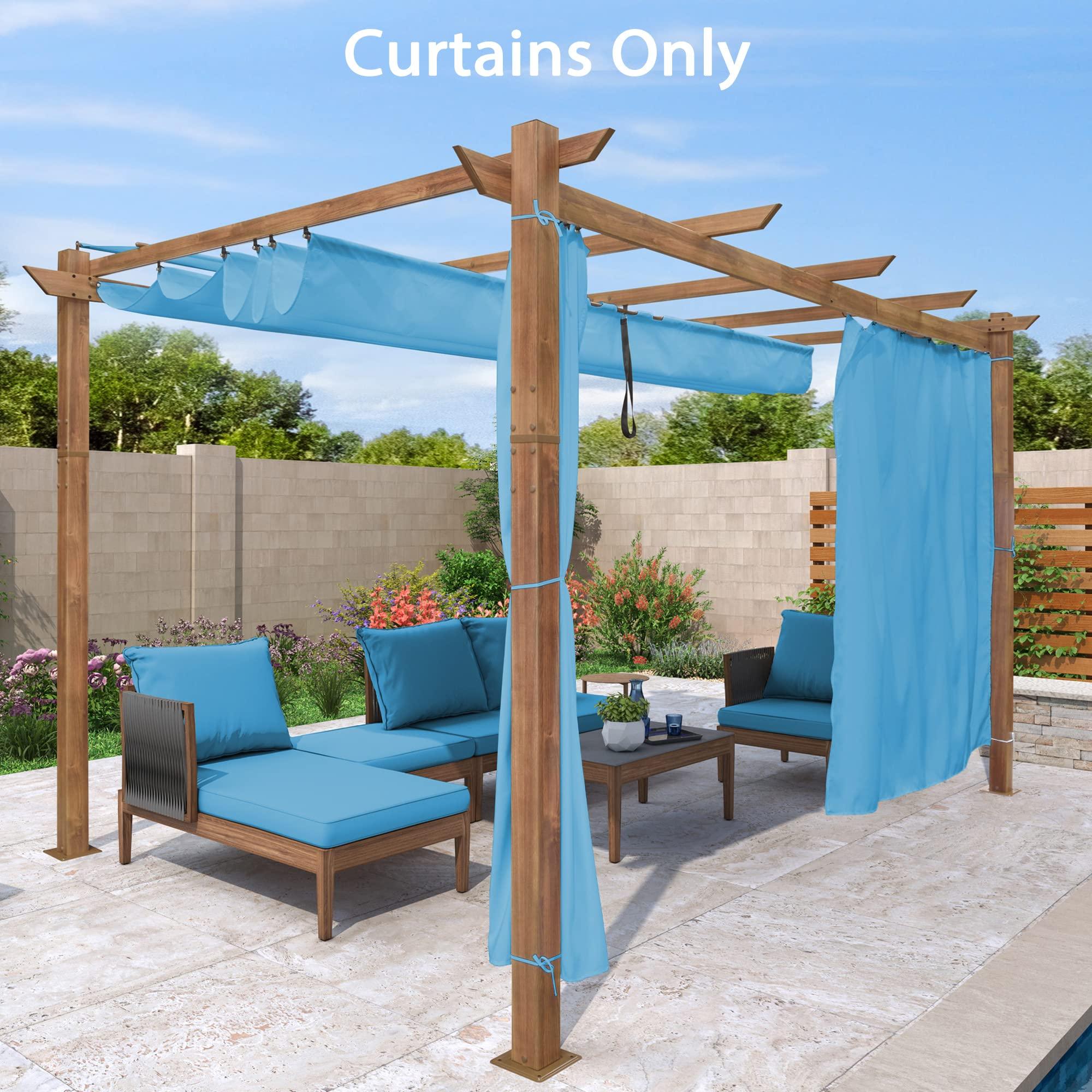 PURPLE LEAF Retractable Outdoor Curtains for Pergola, Gazebo, and More: Enjoy Your Outdoor Space in Comfort - Image 45